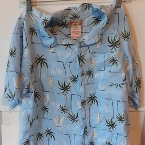 Vintage Caribbean Joe Women's XL Hawaiian Short Sleeve Button Down Shirt